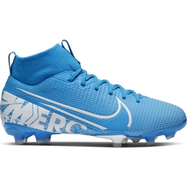 Pantofi de fotbal Nike Mercurial Superfly 7 Academy FG / MG Jr AT8120 414 albastru