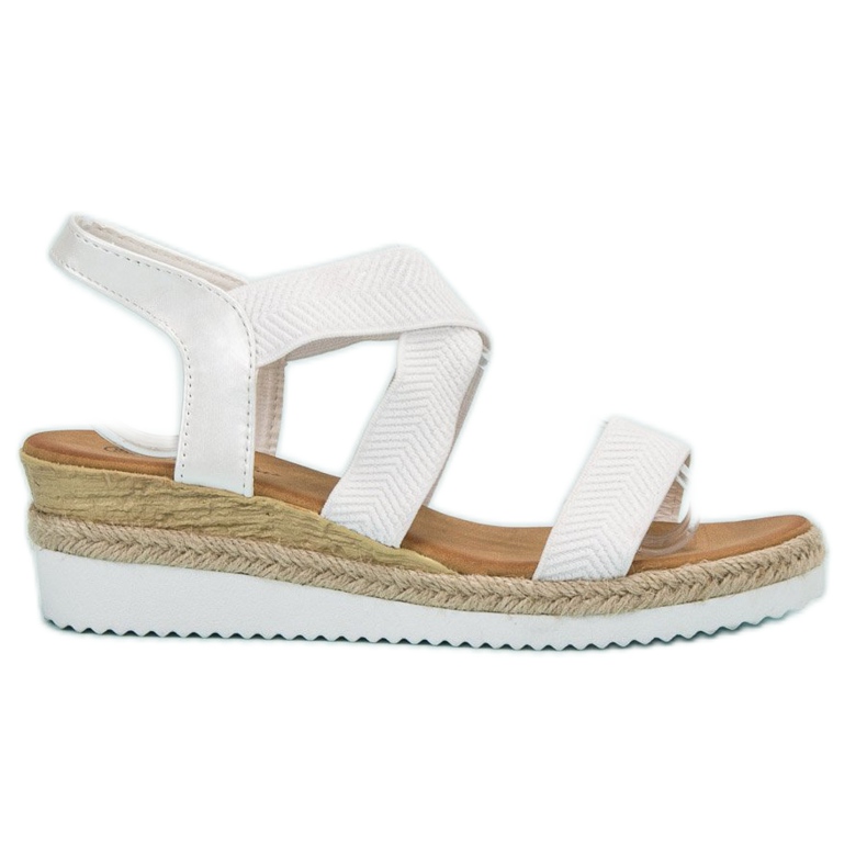Bello Star Espadrile Slip On Sandals alb