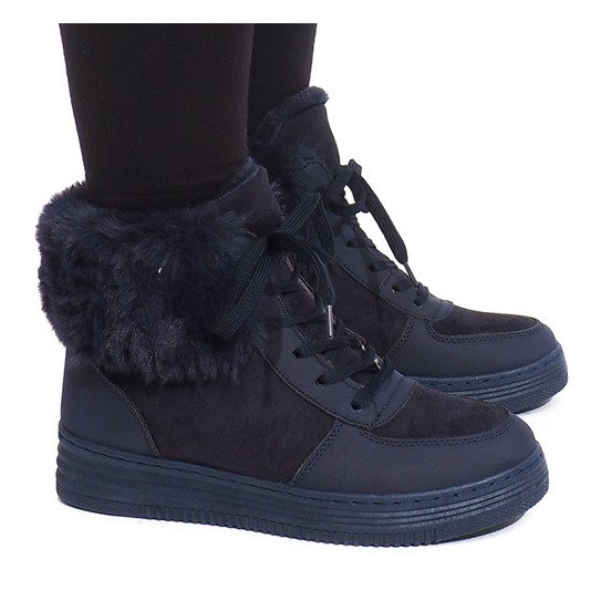 Cizme bine izolate R138 Blue Navy albastru marin