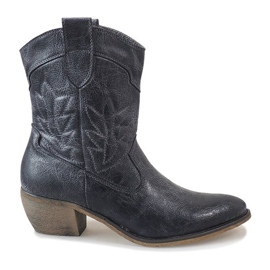 Cizme de cowboy albastre 10601-1 multicolor albastru