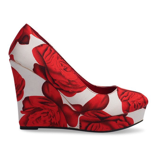 Pompele lăcuite pe pană 2011-40 Roșu alb