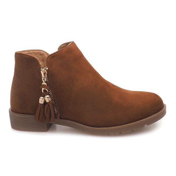 Ghete din piele de căprioară Jodhpur 8565 Camel maro