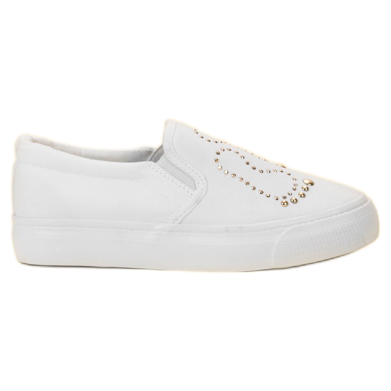 J. Star Sliponii cu pietre de stras alb