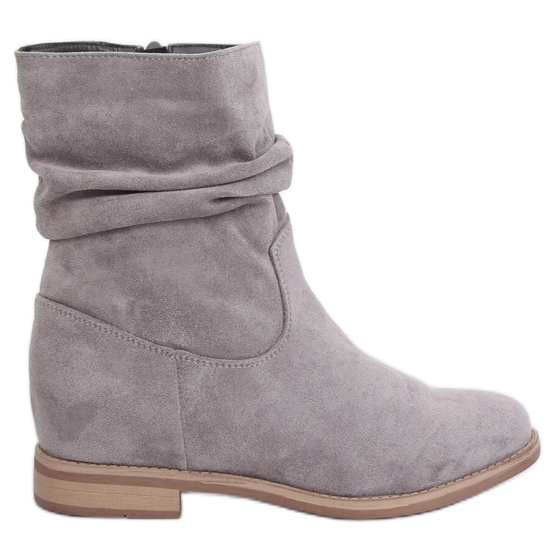 Cizme gri pe un toc ascuns NC838 Gri Cizme gri pe un toc ascuns NC838 Gri