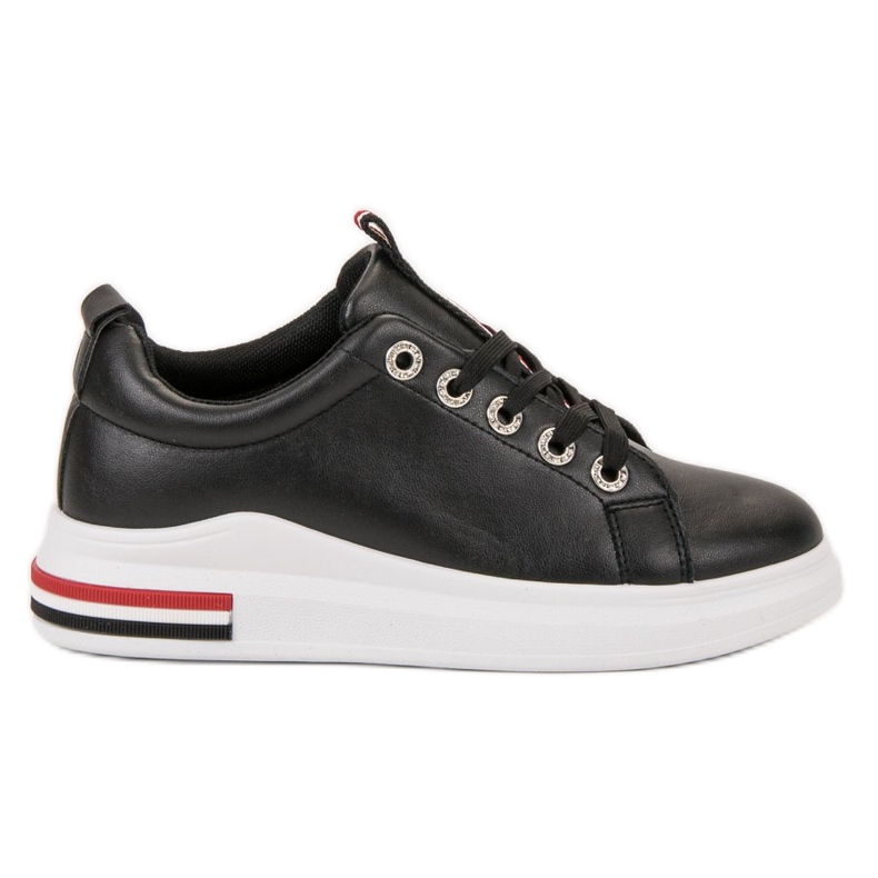 SHELOVET Pantofi sport negri negru