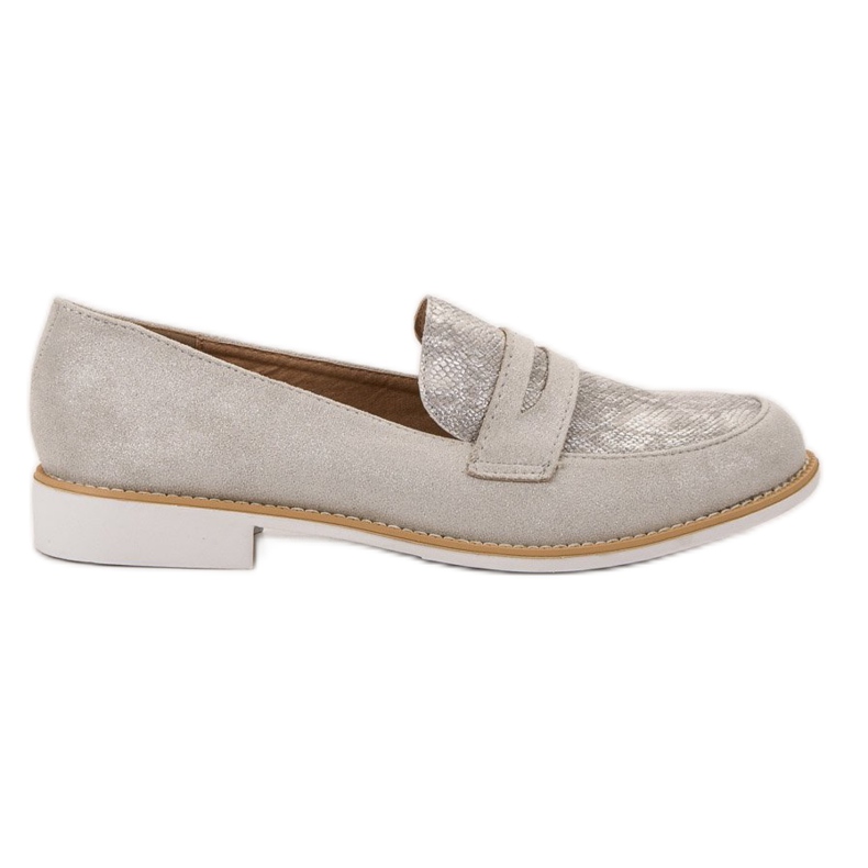 Bestelle Grey Loafers Snake Print gri