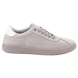 Ideal Shoes Pantofi cu șireturi gri