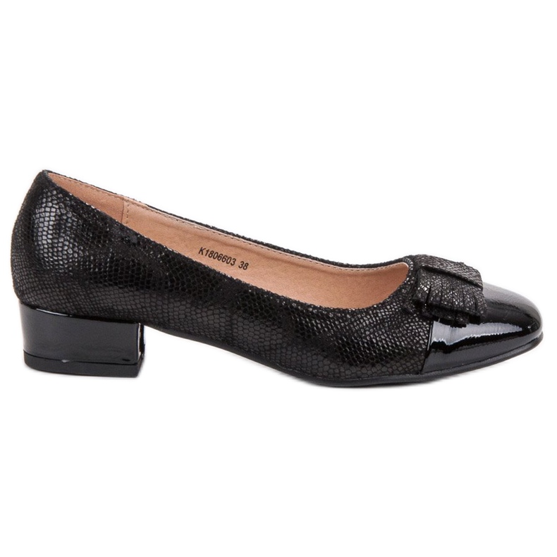 Kylie Pompe cu toc plat negru