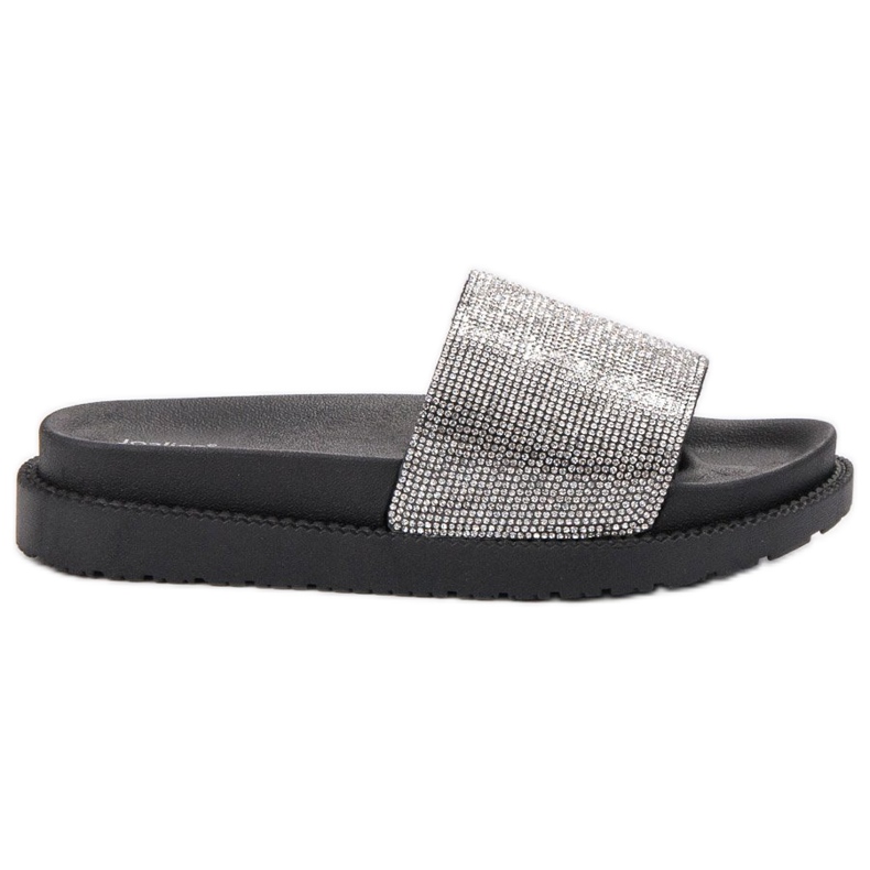 SHELOVET Papuci Cu Cristale negru