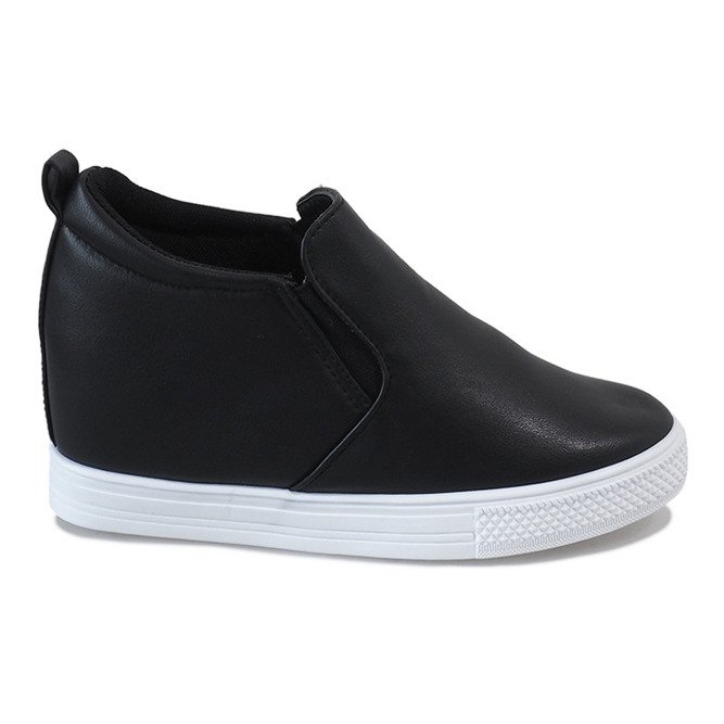 Adidași negri pe pană DD384-4 negru