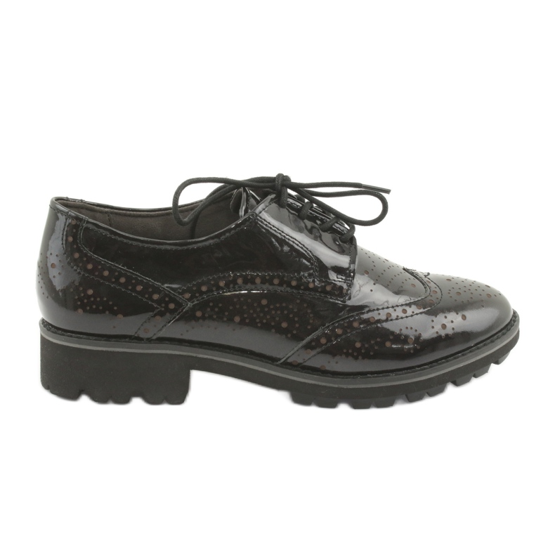 Pantofi oxford cu șireturi Caprice 23701 negru multicolor