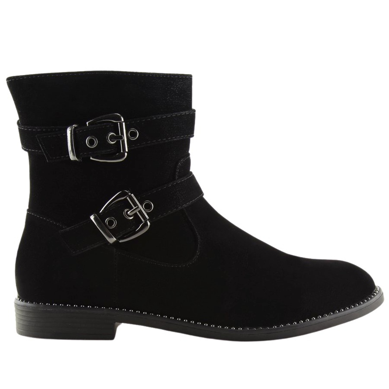 Cizme plate negre MB188-266 Negre negru