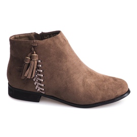 Bocanci din piele de căprioară Boho 99-8 multicolor