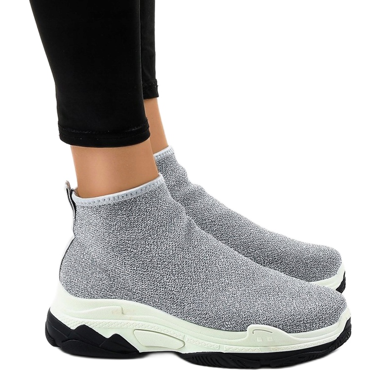 Pantofi sport gri cu bandă elastică LA33P Pantofi sport gri cu bandă elastică LA33P