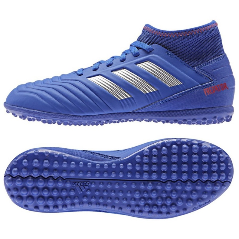 Pantofi Adidas Predator 19.3 Tf Jr CM8546 albastru