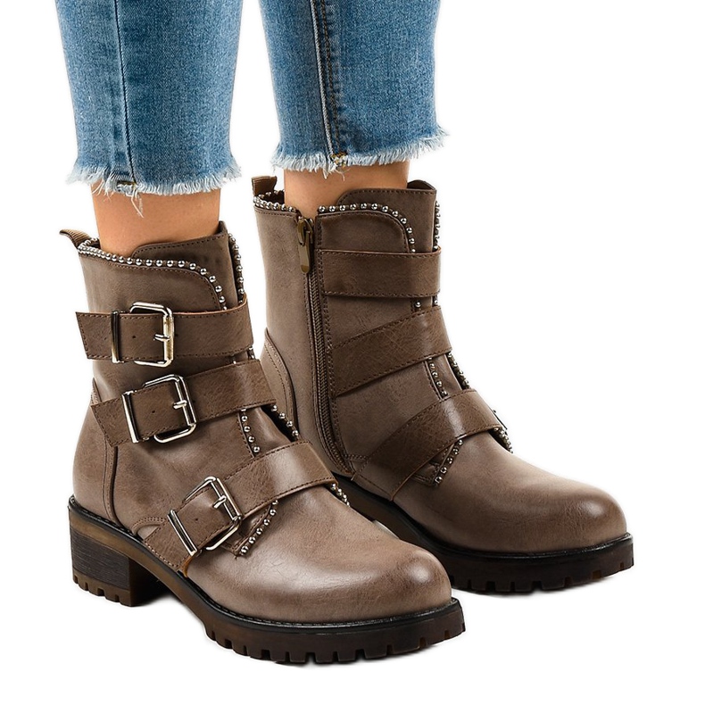 Cizme de damă verzi pe talpă masivă C569 verde