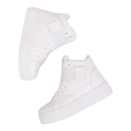 Adidași albi LA55 Alb Adidași albi LA55 Alb