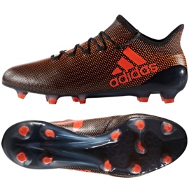 Încălțăminte adidas X 17.1 Fg M S82288 negru și roșu multicolor