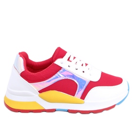 Încălțăminte sport de damă multicolor 19017 Roșu Încălțăminte sport de damă multicolor 19017 Roșu