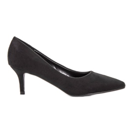 Ideal Shoes Pompe confortabile pe un ac negru