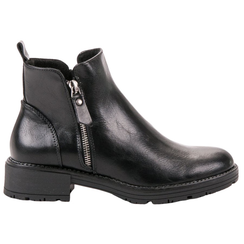 Vinceza Botine joase cu fermoar negru