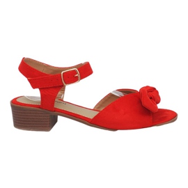 Sandale cu toc roșu Noemia roşu