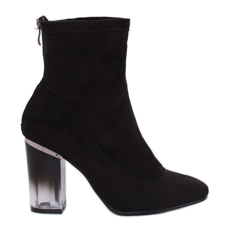 Cizme negre cu toc înalt H8-93 Negru