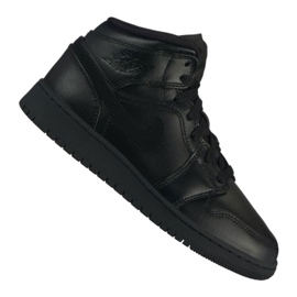 Nike Air Jordan 1 Mid Gs Jr 554725-090 negru Nike Air Jordan 1 Mid Gs Jr 554725-090 negru