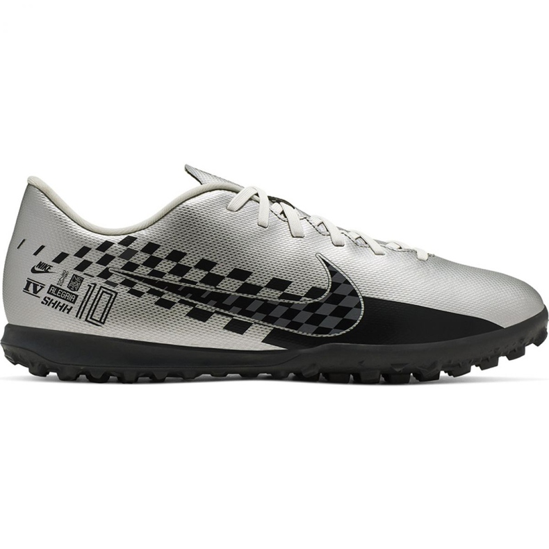 Pantof de fotbal Nike Mercurial Vapor 13 Club Neymar Tf M AT8000-006 gri argint Pantof de fotbal Nike Mercurial Vapor 13 Club Neymar Tf M AT8000-006 gri argint