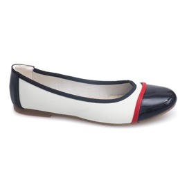 Balerini lacuiti 336 White alb negru