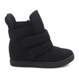 Adidași pană cu velcro 86-149 negru Adidași pană cu velcro 86-149 negru