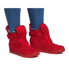 Adidași pană cu velcro 1703 roșu Adidași pană cu velcro 1703 roșu