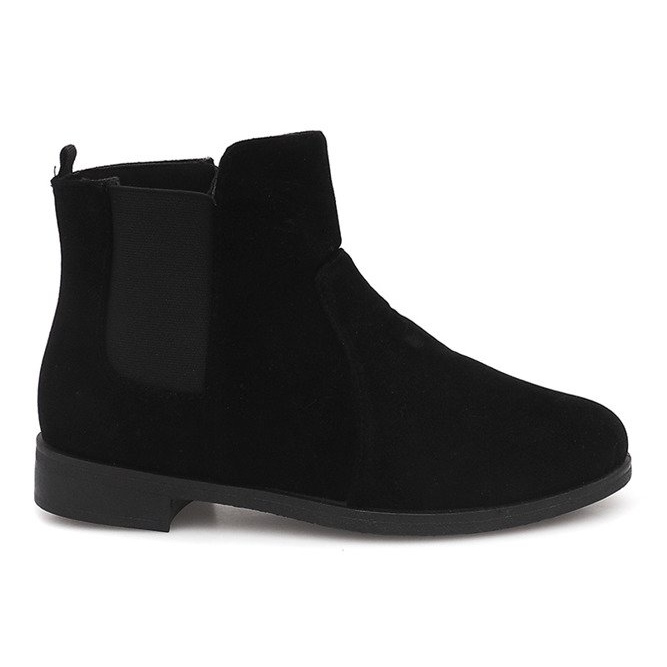 Ghete din piele de căprioară Jodhpur FC-P07 Negru