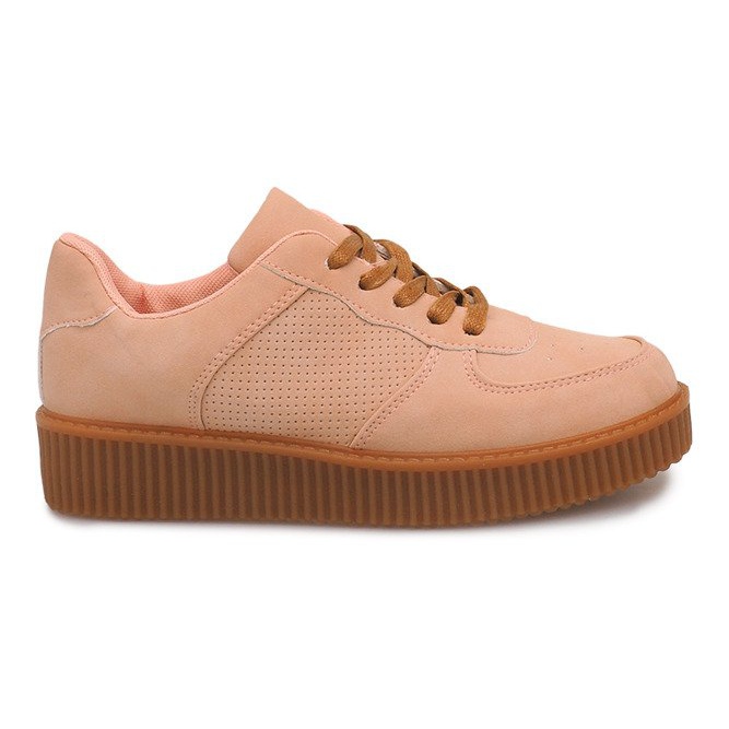 Cizme Creepers Pe Platforma Nud HBK1015 bej