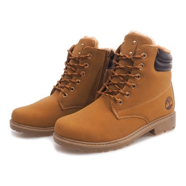 Cizme izolate din lemn BED01 Camel maro