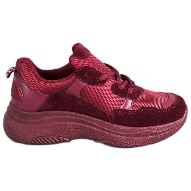 SHELOVET Pantofi sport Burgundy roșu SHELOVET Pantofi sport Burgundy roșu