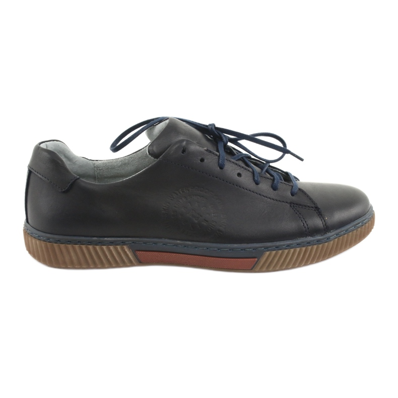 Riko Pantofi din piele pentru bărbați 893 Navy Blue albastru