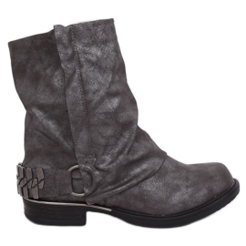 Cizme militare gri LL-166P Gri Cizme militare gri LL-166P Gri