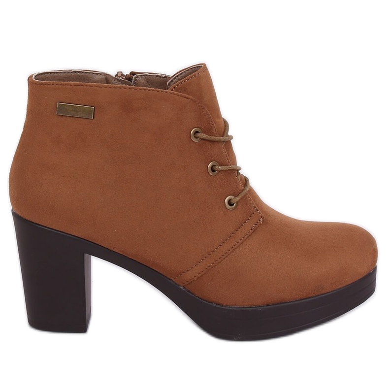 Încălțăminte cu toc 8B883 Maro kaki