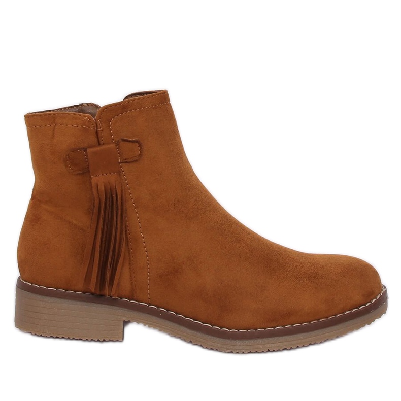 Cizme Jodhpur cu franjuri cămilă 8B907 Camel maro