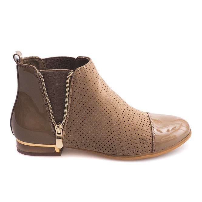 Cizme ajurate 60865-2 Kaki multicolor verde