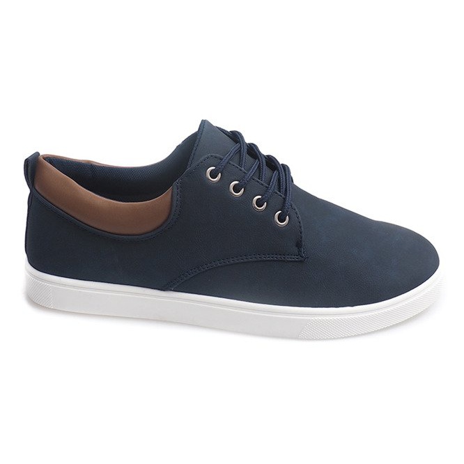 Adidași casual pentru bărbați 655 Blue Navy albastru marin