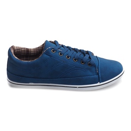 Adidași înalți la modă TL345 Blue Navy albastru marin Adidași înalți la modă TL345 Blue Navy albastru marin