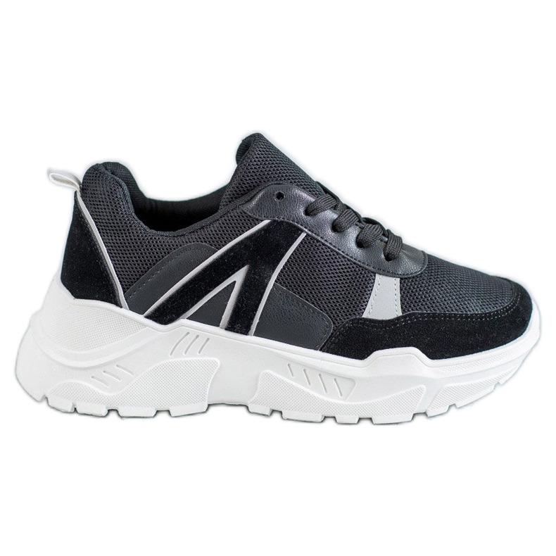 SHELOVET Încălțăminte legată pe platformă negru