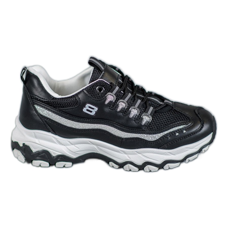 Yes Mile Adidași cu sclipici negru