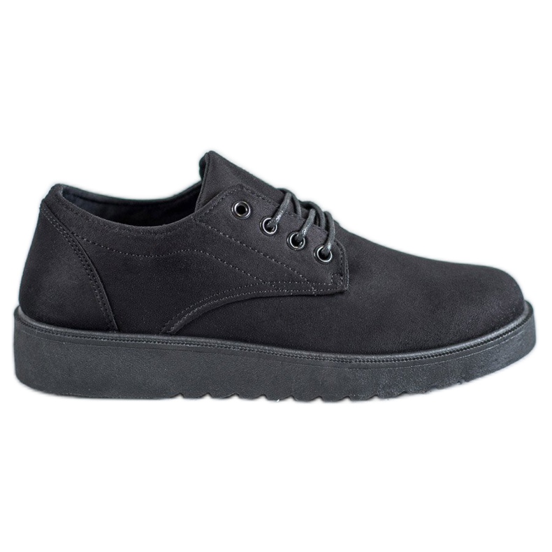SHELOVET Pantofi de piele intoarsa negru