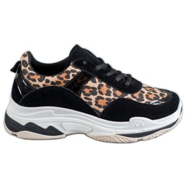 Kylie Adidași cu imprimeu leopard negru multicolor Kylie Adidași cu imprimeu leopard negru multicolor