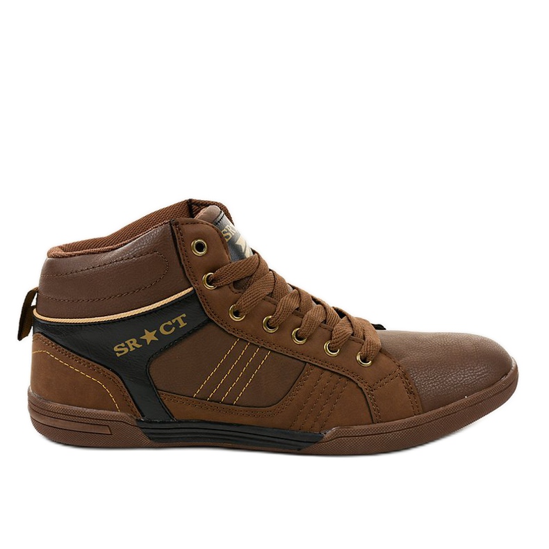 Adidași pentru bărbați cu șiret maro 15M749 negru Adidași pentru bărbați cu șiret maro 15M749 negru