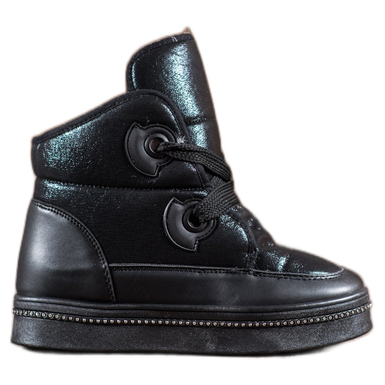 RTX WALK Ghete de zăpadă cu cristale negru RTX WALK Ghete de zăpadă cu cristale negru