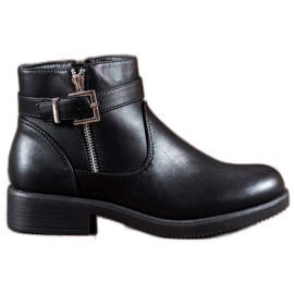 Abloom Ghete negre din piele ecologică negru Abloom Ghete negre din piele ecologică negru